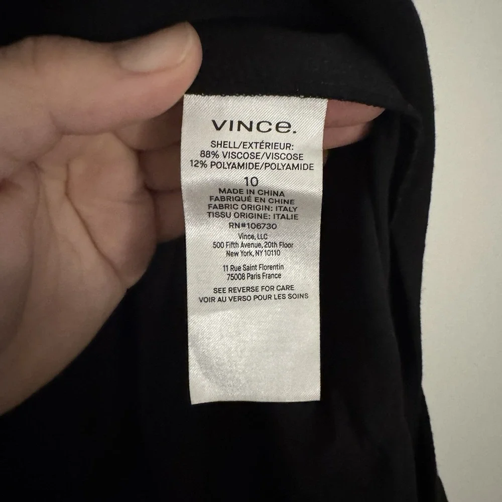 VINCE Women's Size 10 Belted Cropped Wide‎ Leg Jumpsuit $445 Open Back Quiet Lux